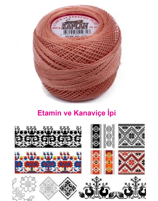 Kaplan Etamin Ve Kanaviçe İpi 8 No Kod/Renk: 922 - Royaleks