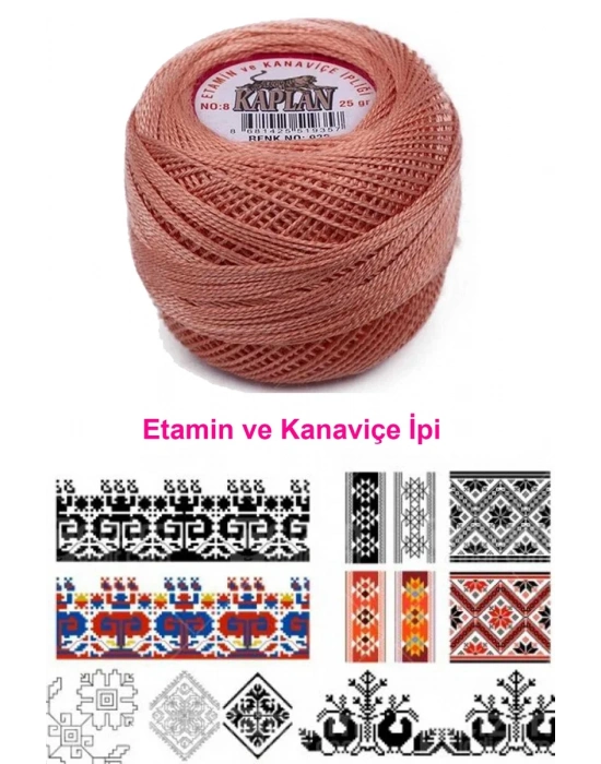 Kaplan Etamin Ve Kanaviçe İpi 8 No Kod/Renk: 922 - Royaleks