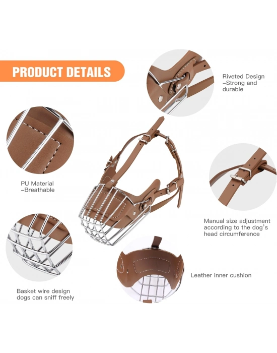 Karamel Pet İri Irk Metal Köpek Ağızlığı 43 cm XXL