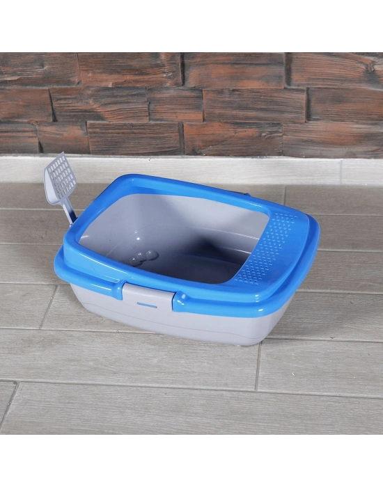 Karamel Pet Izgaralı Açık Kedi Tuvaleti Çeşitli Renklerde + Kürek Hediyeli