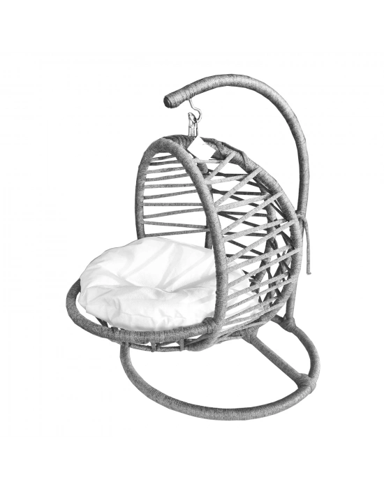 Karamel Pet Kedi Hamağı Minderli Kedi Salıncağı 40*42 cm-62 cm Gri