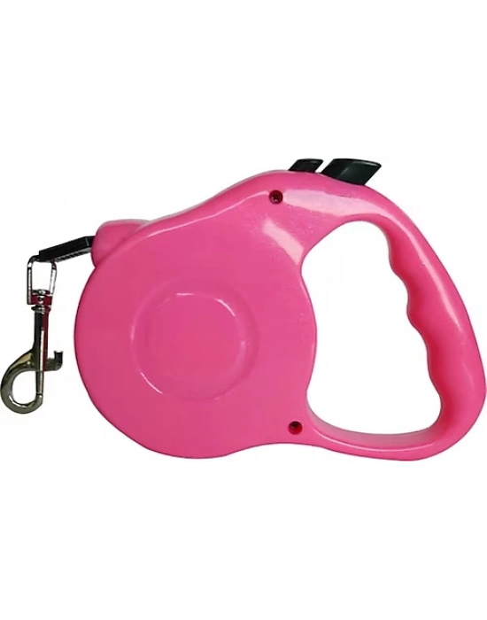 Karamel Pet Otomatik  Köpek Gezdirme Tasması Medium 5 Metre 15 kg Pembe