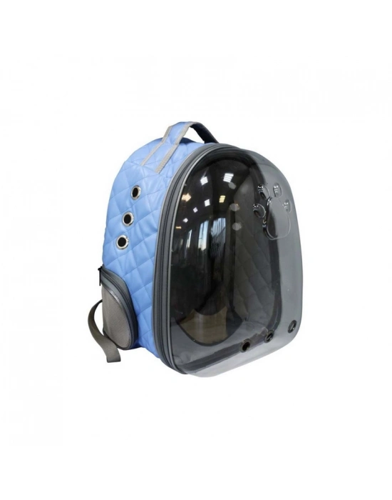 Karamelpet Kapitone Astronot Kedi Köpek Taşıma Çantası 28*32*40 cm Turkuaz