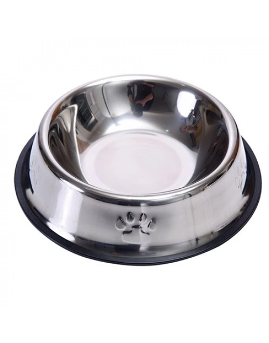 Karamelpet  Pati Desenli Çelik Mama ve Su Kabı 6 Oz 200 ml 15 cm