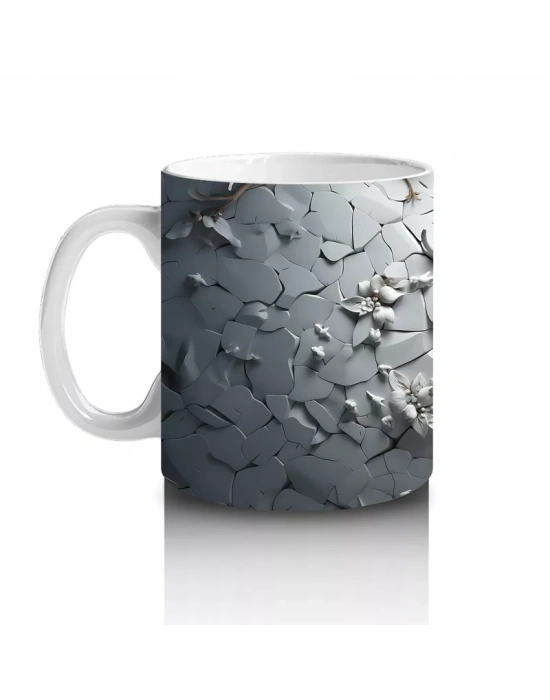 Karanlık Çatlakta Geyik Kafası Silueti – Baskılı Kahve Kupası