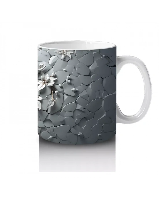 Karanlık Çatlakta Geyik Kafası Silueti – Baskılı Kahve Kupası