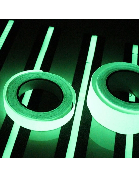 ®  Karanlıkta Işık Veren  Yansıyan 4 Metre Fosforlu Yeşil Şerit Bant
