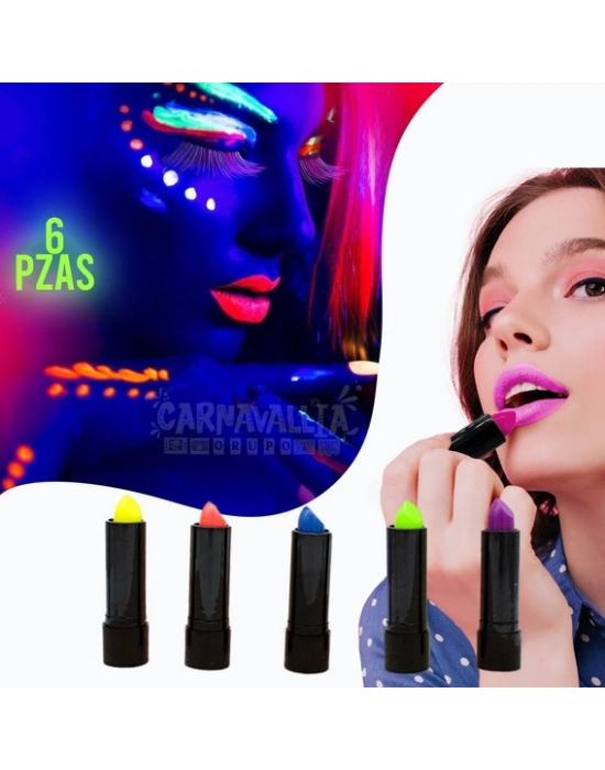 Karanlıkta Parlayan Neon Ruj Seti