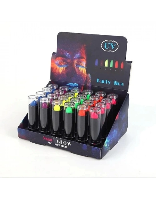 Karanlıkta Parlayan Neon Ruj Seti