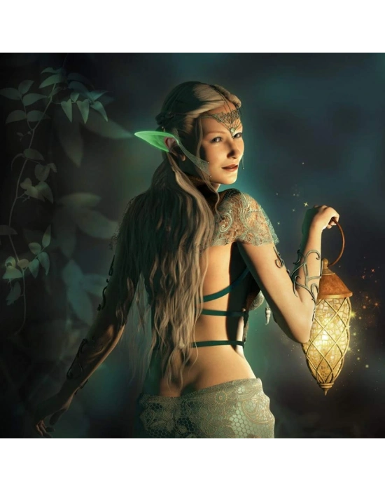 Karanlıkta Yanan Fosforlu Lateks Elf Kulağı 1 Çift 10x5 Cm