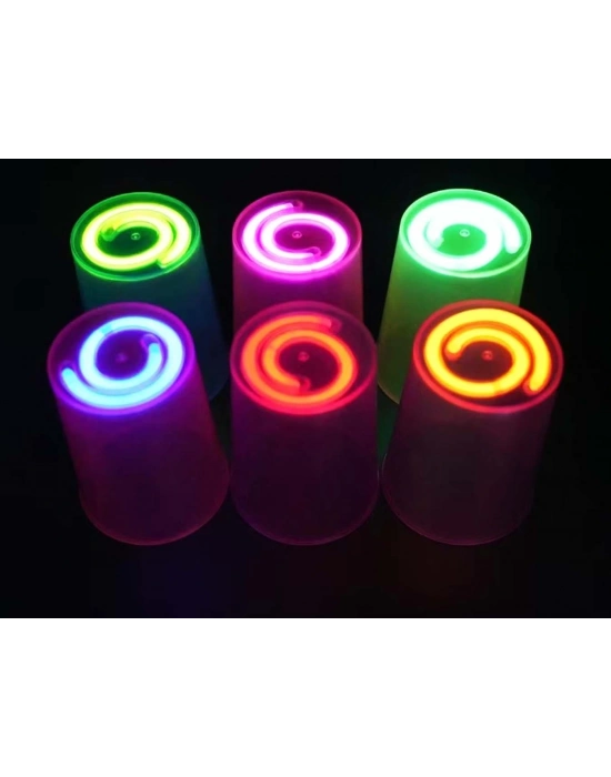 Karanlıkta Yanan Gece Işığı Mega Glow Bardaklar 8 Adet 8.5 X 10.5 Cm