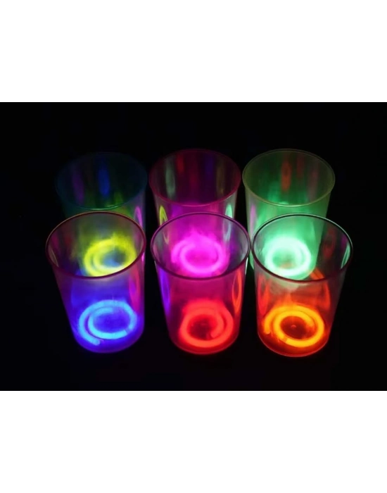 Karanlıkta Yanan Gece Işığı Mega Glow Bardaklar 8 Adet 8.5 x 10.5 cm
