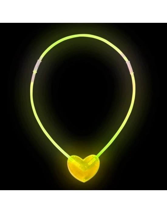 Karanlıkta Yanan Glow Kalp Şekilli Kolye 6 Adet