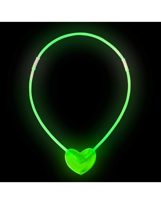 Karanlıkta Yanan Glow Kalp Şekilli Kolye 6 Renk 6 Adet