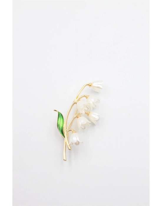 Kardelen Broş - Altın