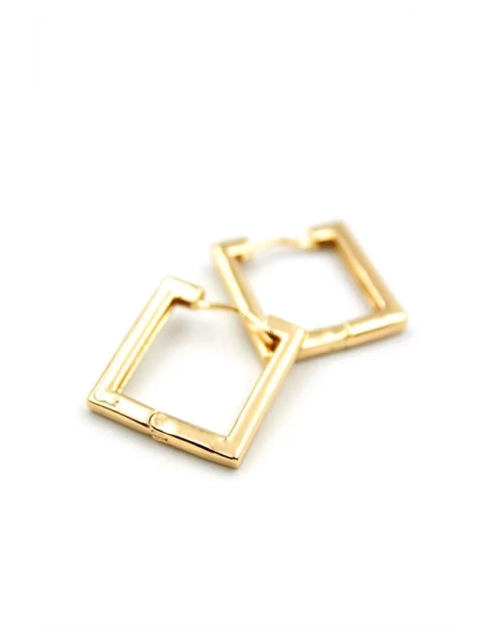 Kare Halka Küpe - Altın