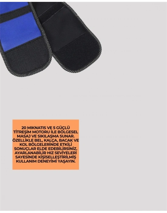 ® Karın Bel Masaj Kemeri 5 Motorlu 20 Mıknatıslı Fişli