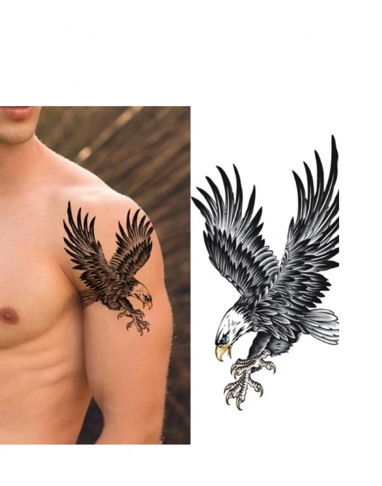 Kartal Geçici Dövme Şablonu Büyük Boy