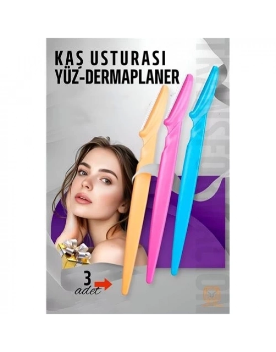 Kaş Şekillendirici Kaş Dermaplaner Yüz Usturası 3 ADET