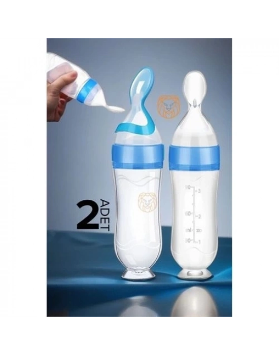 Kaşıklı Bebek Mama Besleyici Silikon Littloo 2 ADET