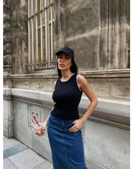 Kaşkorse kumaş bluz