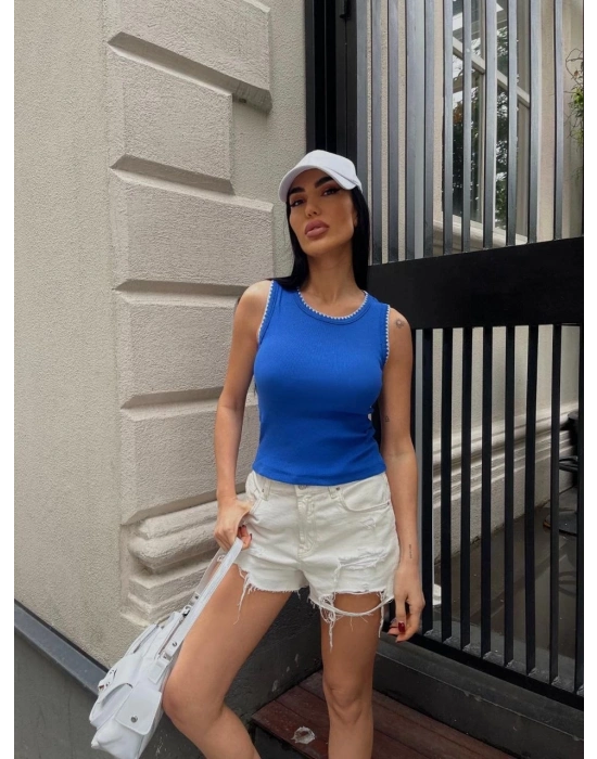 Kaşkorse kumaş bluz