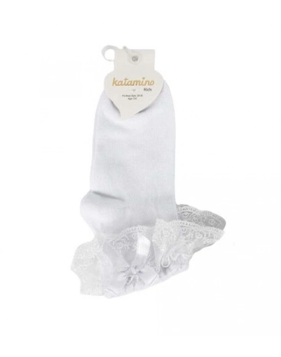 Katamino Ada Aks. Soket Çorap K22045 Beyaz