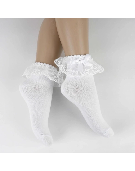 Katamino Ada Aks. Soket Çorap K22045 Beyaz