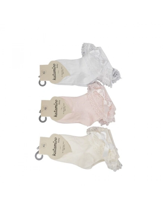 Katamino Lilya Aks Kız Bebek Soket Çorap K46304 Asorti