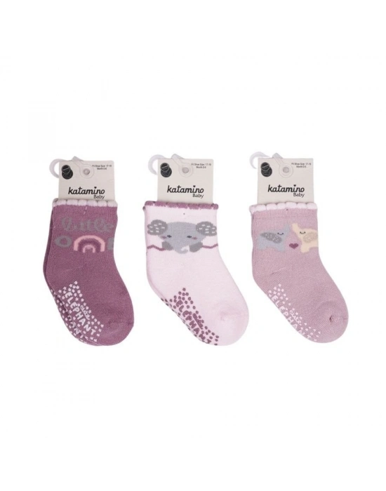Katamino Mirselin Absli Havlu Kız Bebek Soket Çorap K45892 Asorti