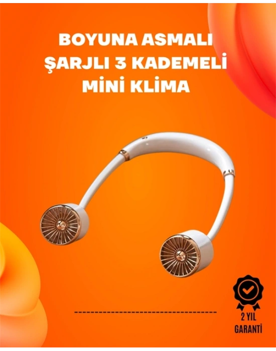 Katlanabilir Asılabilir Fan | USB Şarjlı, 3 Vitesli Sessiz Mini Fan