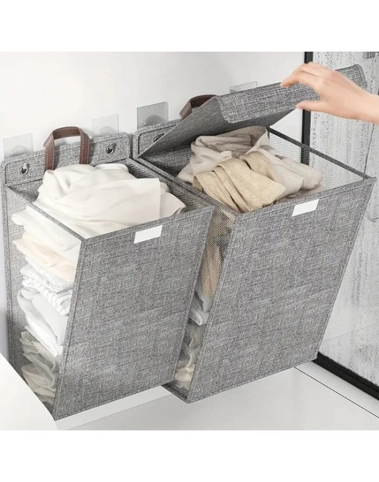 Katlanabilir Asılabilir Kirli Çamaşır Sepeti