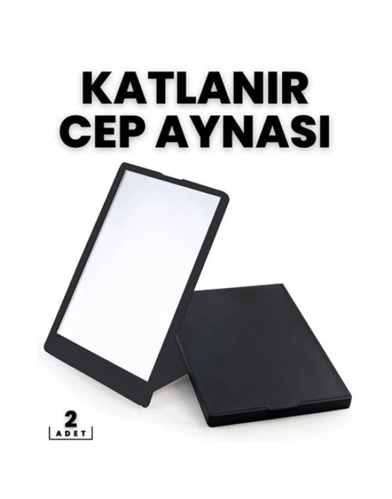 ® Katlanabilir İkili Cep Aynası Seti – Ultra Net Cam & Ergonomik Kompakt Tasarım