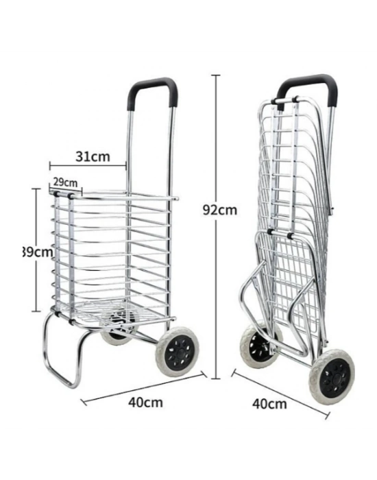 Katlanabilir Taşınabilir Alışveriş ve Taşıma  Arabası