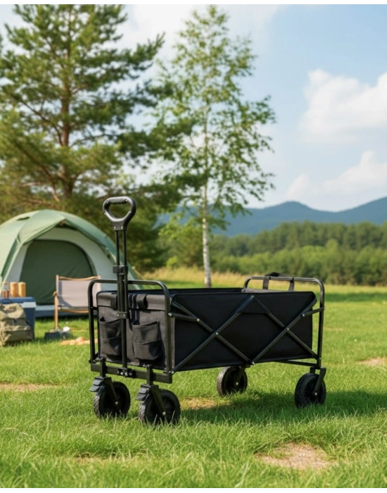 ® Katlanabilir Taşınabilir Kamp Arabası Plaj Bahçe ve Eşya Taşıma Vagonu
