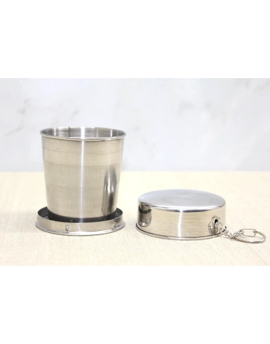 Katlanabilir Tekli Paslanmaz Çelik Shot Bardak Alk3936