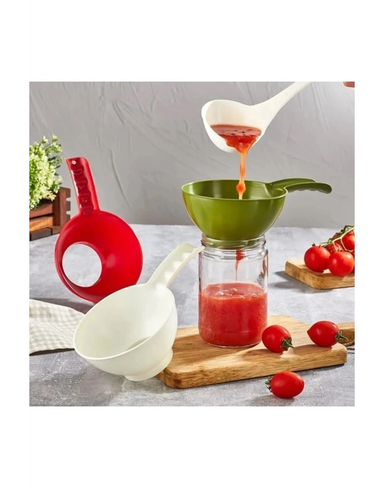 Kavanoz Hunisi - Konserve Reçel Hunisi Geniş Ağızlı - Saplı