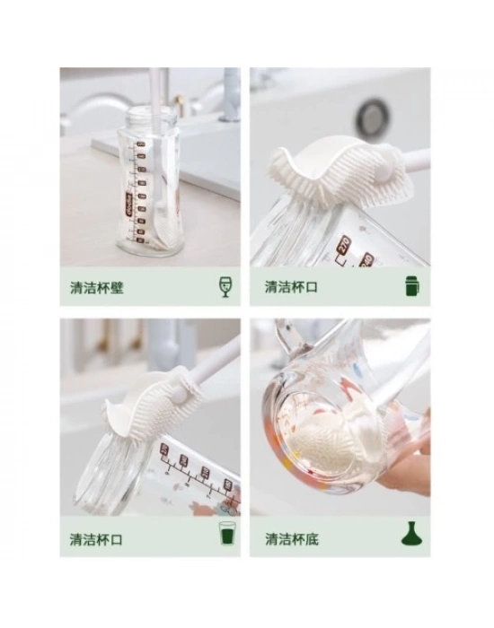 Kavanoz ve Biberon Yıkama Fırçası Silikon