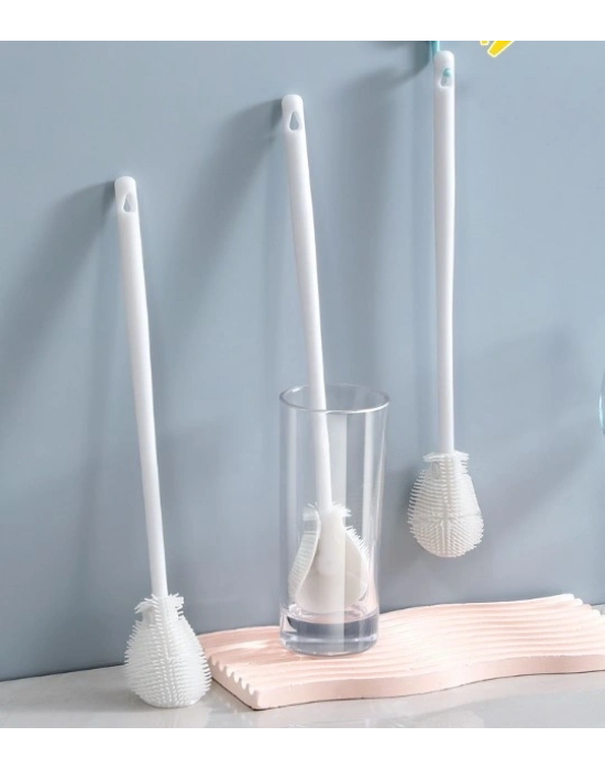 ® Kavanoz ve Biberon Yıkama Fırçası Silikon Beyaz