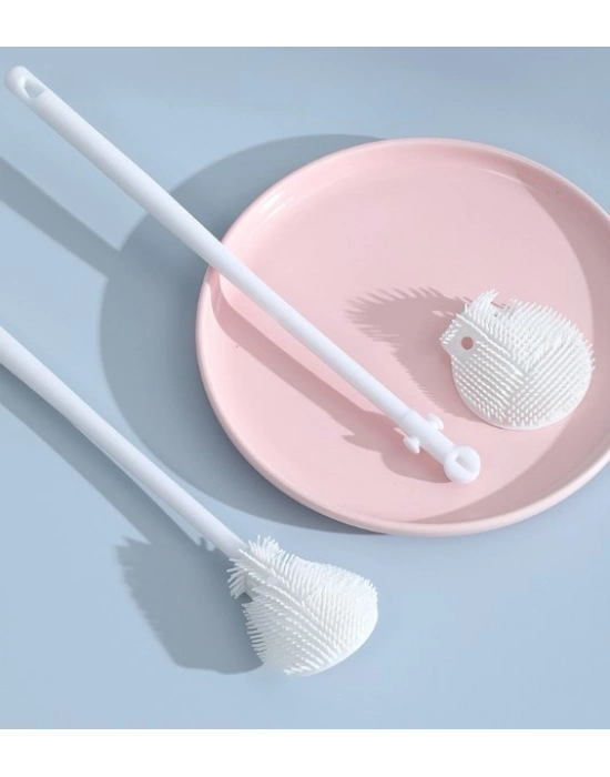 ® Kavanoz ve Biberon Yıkama Fırçası Silikon Beyaz