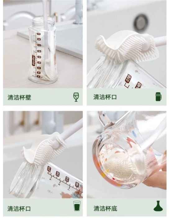 ® Kavanoz ve Biberon Yıkama Fırçası Silikon Beyaz