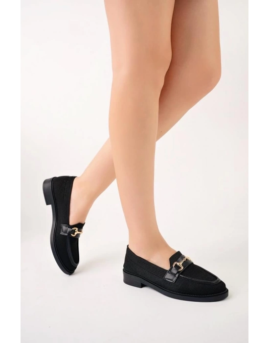 KB-021  Siyah Triko Siyah Taban G Toka  Günlük Kadın Ayakkabı