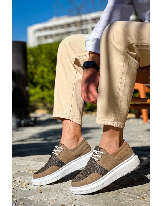 KB-042    Bağcıklı Taba Günlük Erkek Ayakkabı