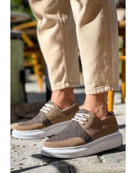 -042    Bağcıklı Taba Günlük Erkek Ayakkabı