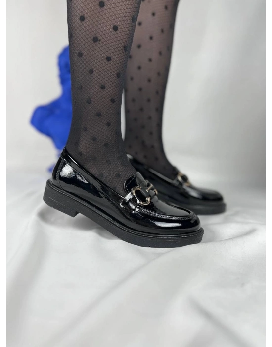 KB-801  Kömür Rugan Günlük Kadın Babet