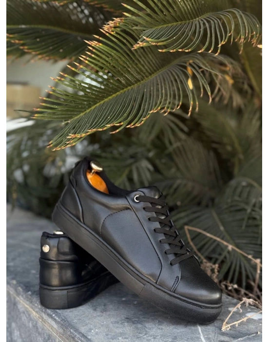 KB-BX1   Siyah Cilt Yüksek Siyah Taban Günlük Erkek Ayakkabı