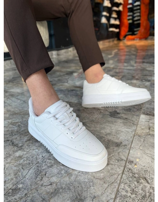-N2  Beyaz Cilt Günlük Erkek Ayakkabı