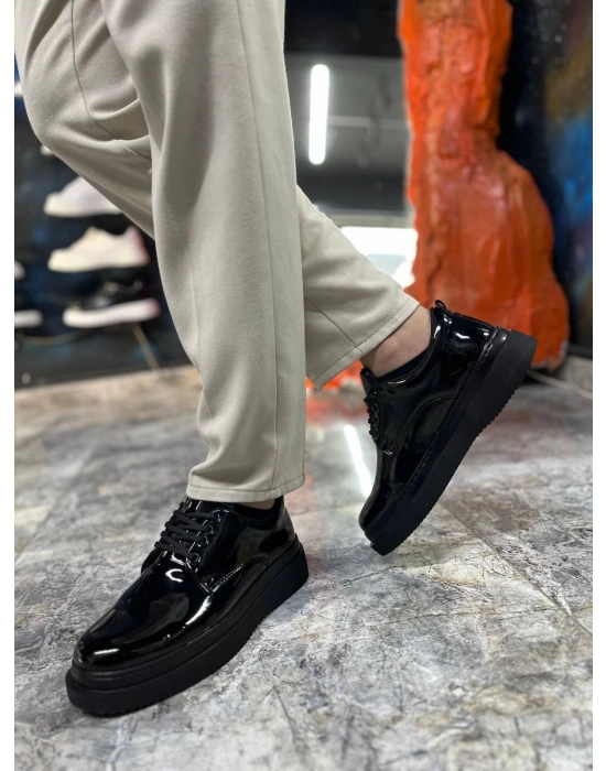 KB-X16  Kömür Rugan Günlük Erkek Ayakkabı