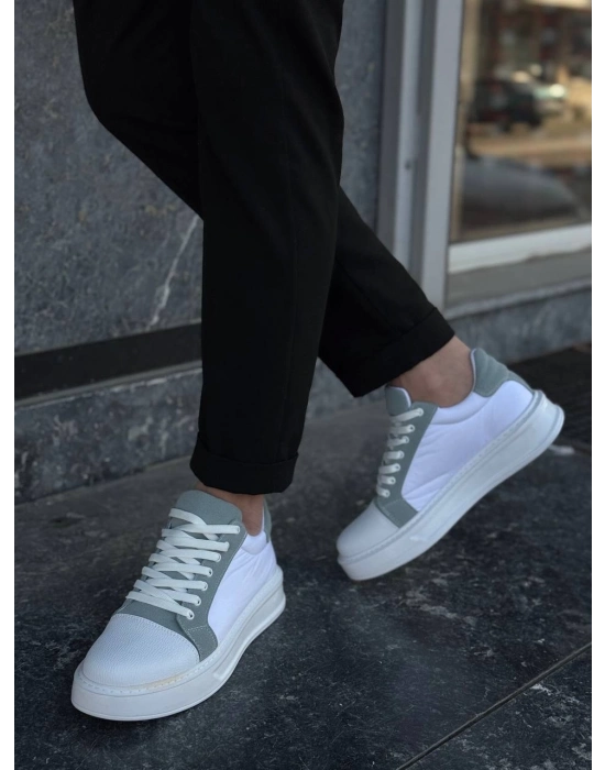 KB-X46  Beyaz Bebe Mavi Yüksek Beyaz Taban Günlük Spor Ayakkabı