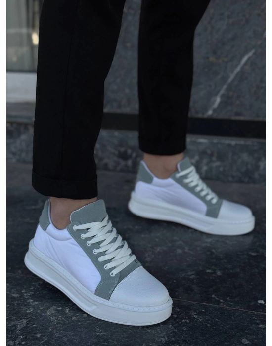 KB-X46  Beyaz Bebe Mavi Yüksek Beyaz Taban Günlük Spor Ayakkabı